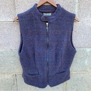 Vintage Y2K Horny Toad Activewear Womens Vest Small Wool Blend Full Zip Gorpcore